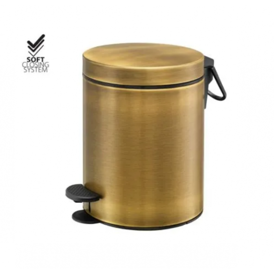 Χαρτοδοχείο Ορειχάλκινο Bronze Ματ Retro Soft Close 5lt 90680-M25 Χαρτοδοχείο Ορειχάλκινο Bronze Ματ Retro Soft Close 5lt 90680-M25